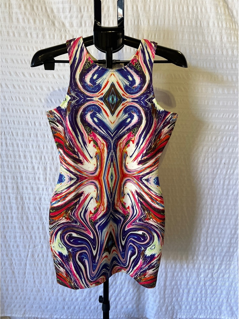 Ally Fashion Psychedelic Abstract Swirl Mini Dress – Size M